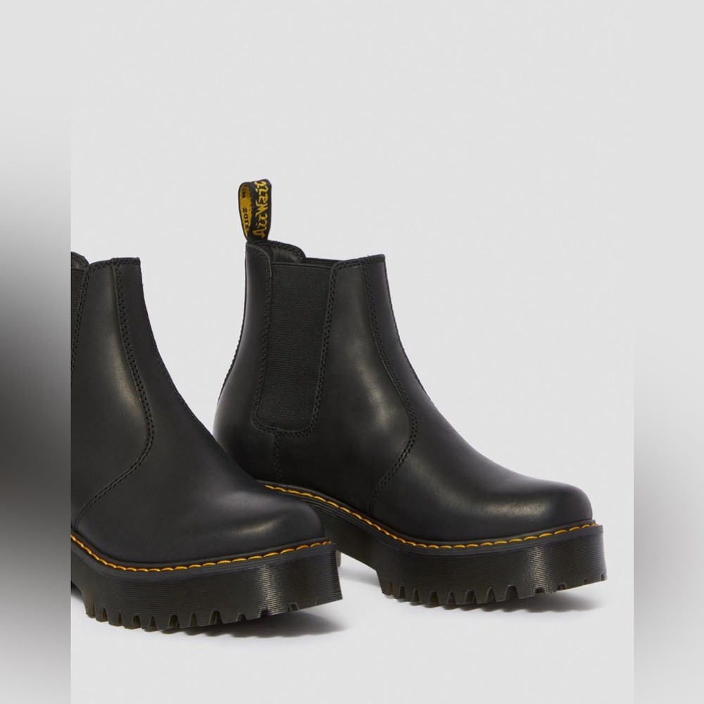 ROMETTY WYOMING LEATHER PLATFORM CHELSEA BOOTS - Picture 3 of 10
